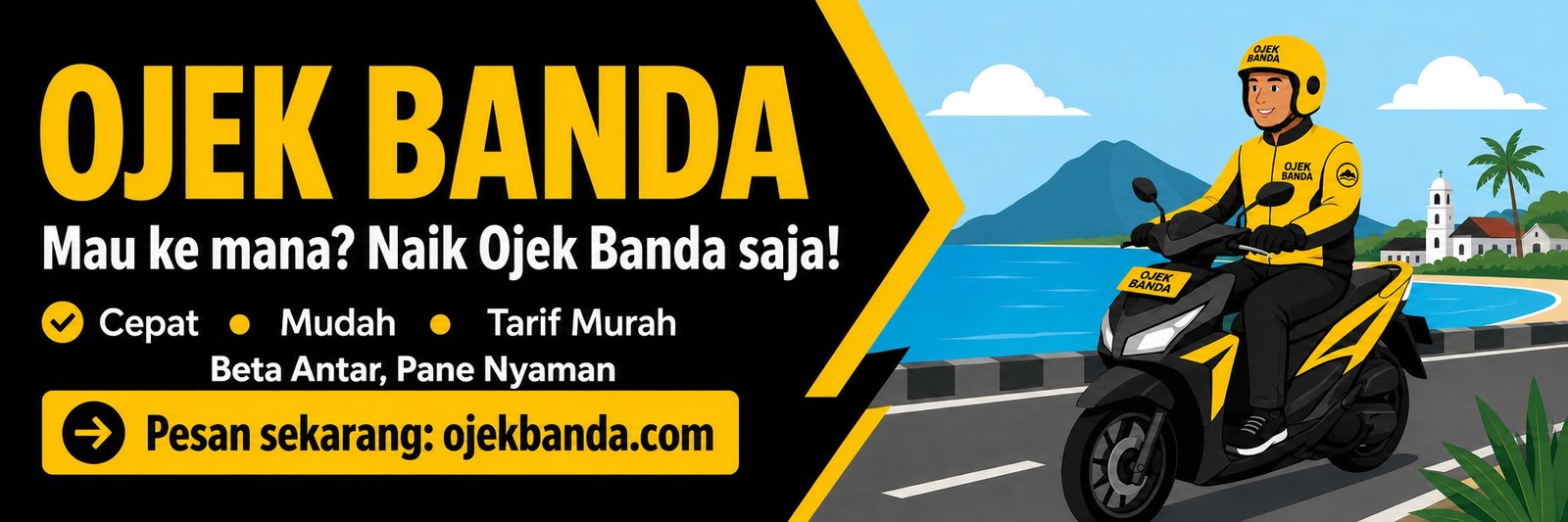 Ojek Banda — ojek lokal Banda Neira: cepat, aman, harga wajar. Kunjungi ojekbanda.com